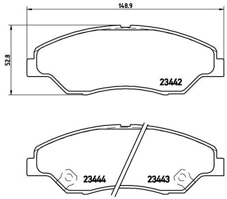 BREMBO Zestaw klocków hamulcowych, hamulce tarczowe P 30 015