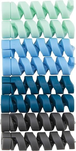 BlueLounge Zabezpieczenie kabli CableCoil Mini niebieskie 8 szt. BLUCCOM-OMBLU