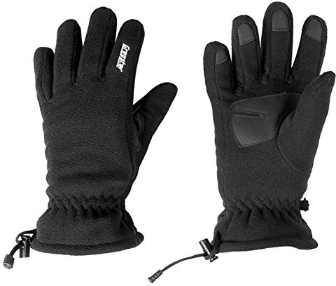 Gregster gregster damskie rękawiczki z polaru | rękawiczki zimowe |wanderhandschuhe | idealny do klalte pora roku z izolacji cieplnej i gumowym ściągaczem, czarny, xl 12634-001-XL