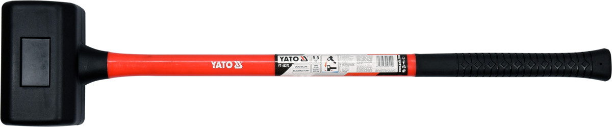 YATO MŁOT GUMOWY BEZODRZUTOWY 5,5 KG TRZON Z WŁÓKNA SZKLANEGO YT-46273 YT-46273
