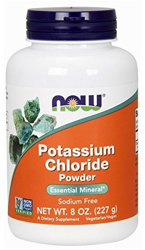 Фото - Вітаміни й мінерали Now Potassium Chloride Powder 227g 