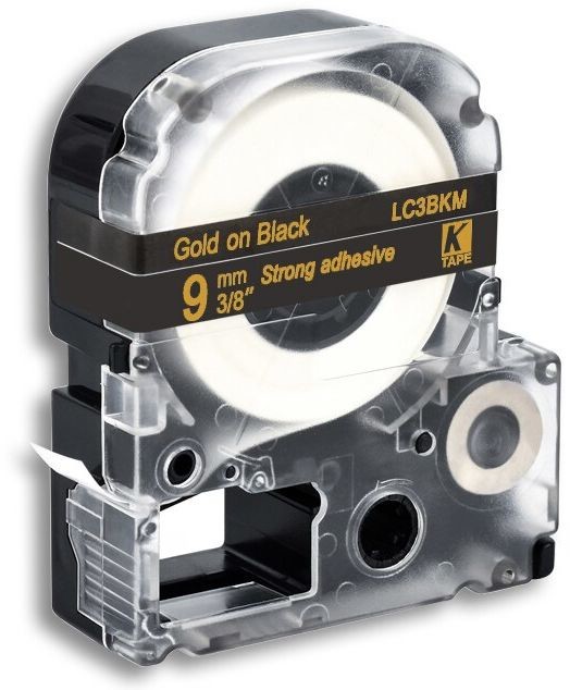 Epson LK-SC9KZ, 9mm x 9m, złoty druk / biały podkład, taśma zamiennik