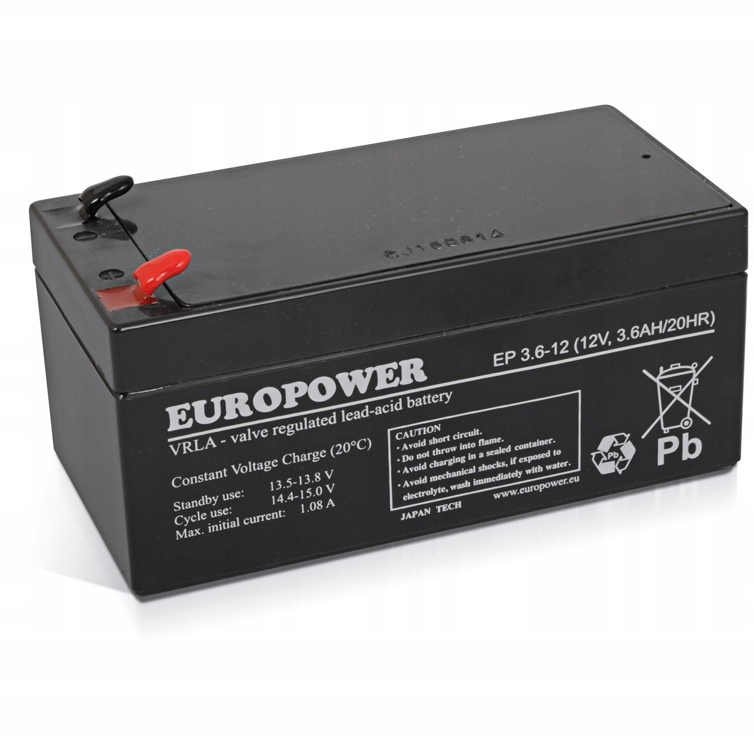 Europower Akumulator Agm Alarm 3.6Ah 12V EP3.6-12