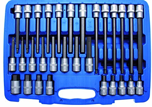BGS wkładka bit asortyment firmy 12,5 (1/2), z łbem walcowym z gniazdem sześciokątnym, 30-częściowy, 1 sztuki, 5181