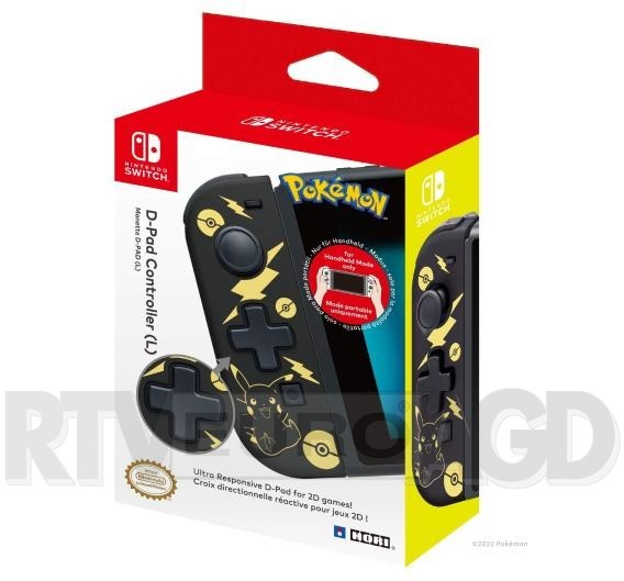 HORI Switch D-PAD kontroler Pikachu Black & Gold lewy (NSW-297U)