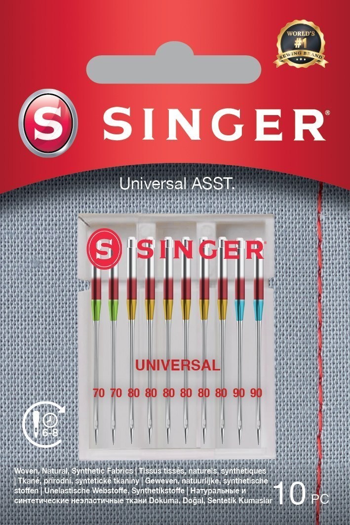 Singer Universal Needles ASST 10PK for Woven Fabrics 250053303