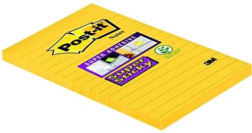 Post-it Post-It 660 S Super Sticky Notes 6 bloki  75 arkuszy, narzissengelb, linie (102 X 152 MM) narzissengelb 660S