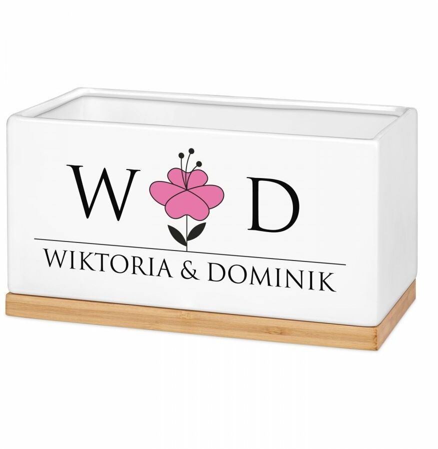Blumfeldt Murrano osłonka ceramiczna z nadrukiem dla pary na ślub rocznicę pa PDC1-027