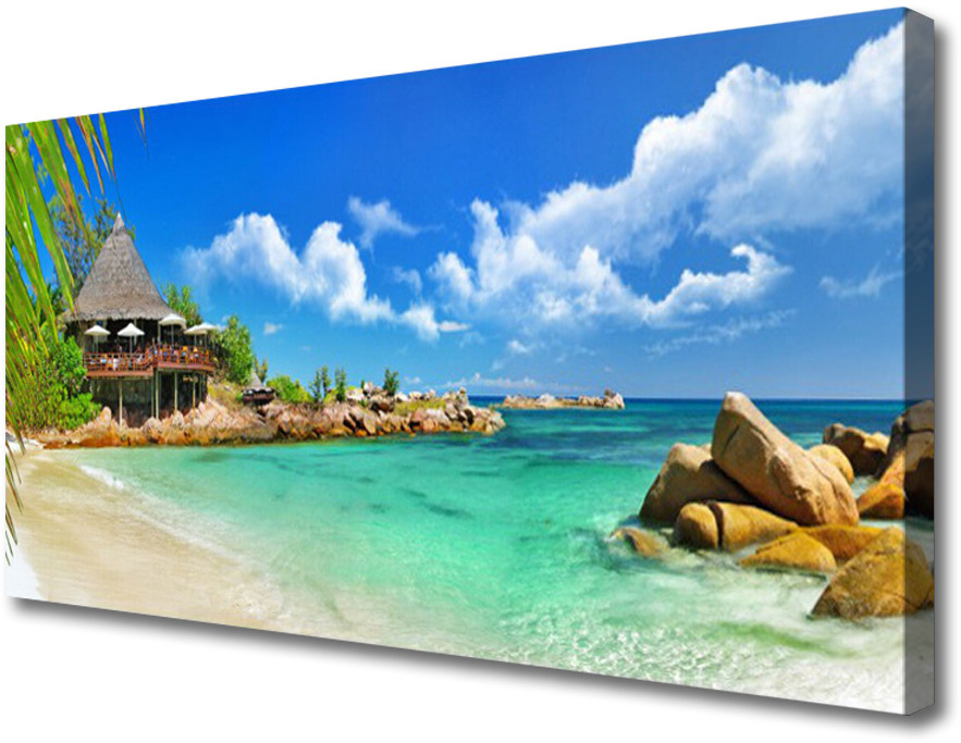 PL Tulup Obraz Canvas Plaża Morze Krajobraz 100x50cm