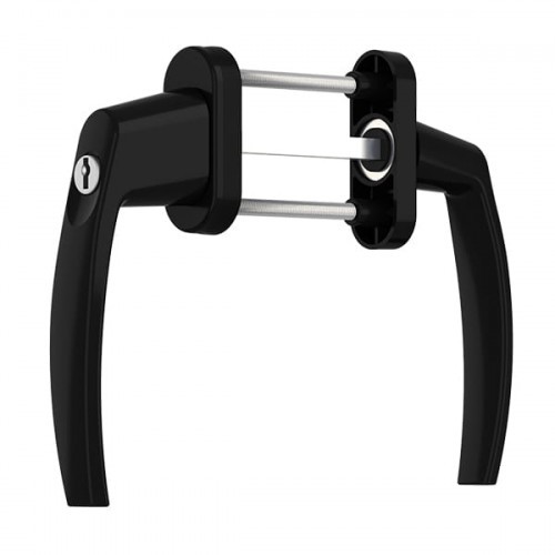 Medos Klamka balkonowa z kluczykiem dwustronna Czarna RAL9005 CF85-4732A_20210901140828