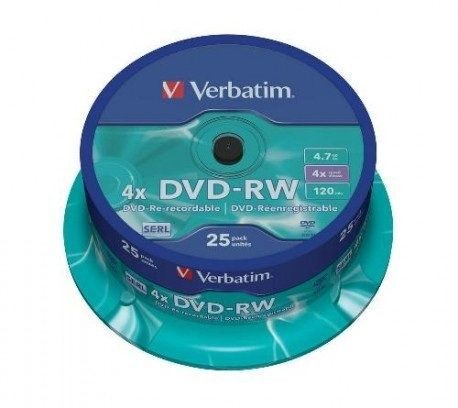Verbatim DVD-RW 4,7GB x4 25szt Cake V_43639