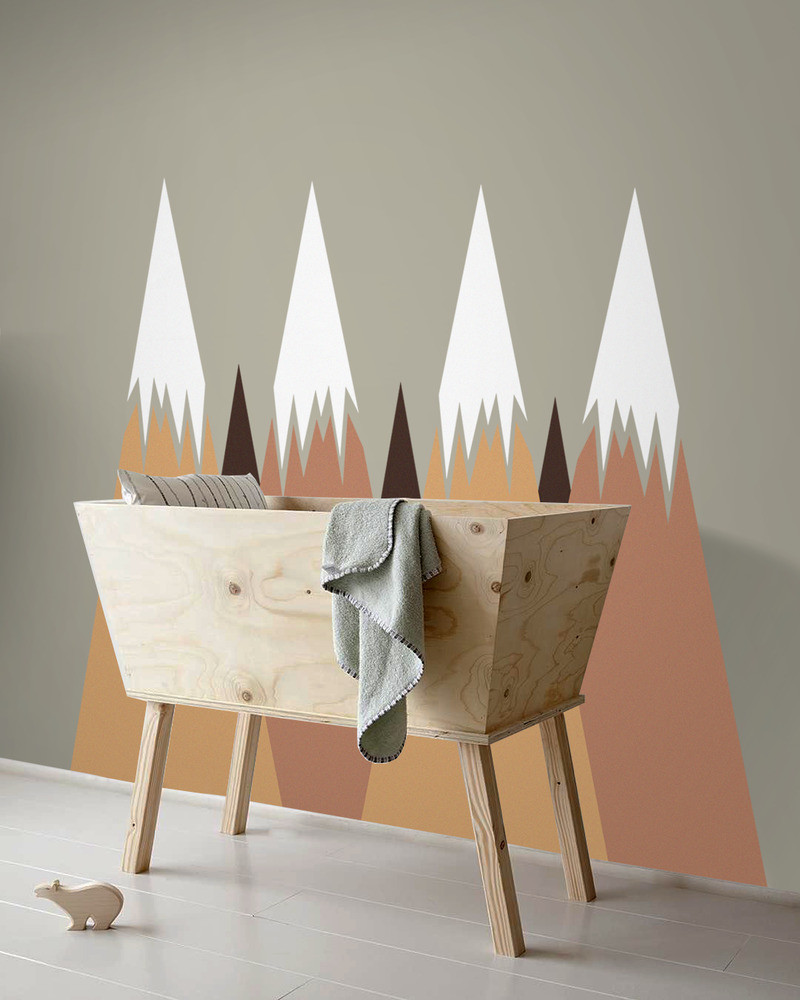 Coloray.pl Naklejki na ścianę Brązowe Góry BubbleFree