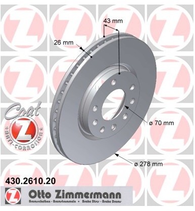 Zimmermann Tarcza hamulcowa 430.2610.20