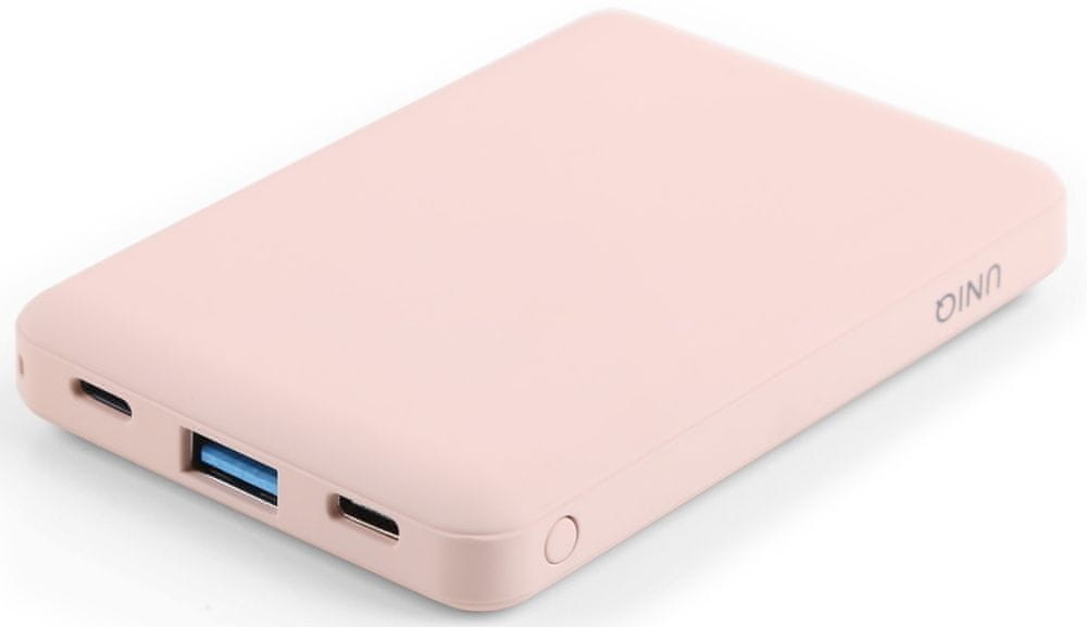 UNIQ powerbank kieszonkowy Fuele Mini 8 000 mAh USB C PD UNIQ FUELEMINI PINK różowy # Raty 10x0% do 2020 06 07!