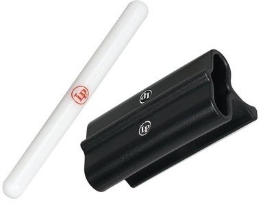 LP Latin Percussion Jam bloku Handheld, Clave Sound, jenigor tworzywo sztuczne, czarny/biały, w zestawie Striker, LP560 LP560