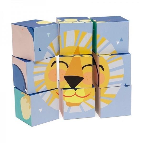 Petit Monkey Petit Monkey - Oh Shiny day - klocki puzzle 9 elementów