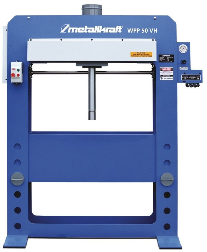 Metallkraft 322 DOSTAWA GRATIS! 32269390 Warsztatowa prasa hydrauliczna z ruchomym cylindrem WPP 50 VH XW moc 50 T silnik 3,7kW 400V) 69390-uniw