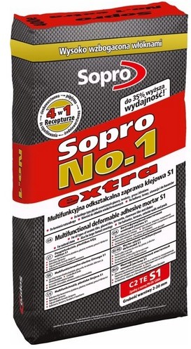 Sopro No 1 (400) Extra- wysokoelastyczna zaprawa klejowa S1, 22.5 kg