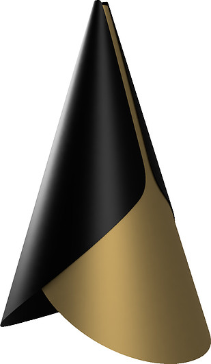 Umage Lampa wisząca Cornet czarno-złota 2195