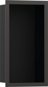 Hansgrohe 56095340 XtraStoris Individual Wnęka ścienna czarny matowy z ozdobną ramą 30 x 15 x 10 cm czarny chrom szczotkowany