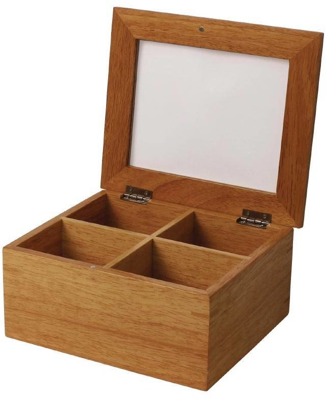 Olympia Mini pudełko na herbatę z pokrywką | 200x160x(H)90mm GL089