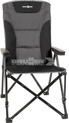 Фото - Туристичні меблі Brunner Krzesło  Raptor Recliner Kolor: czarny/szary 