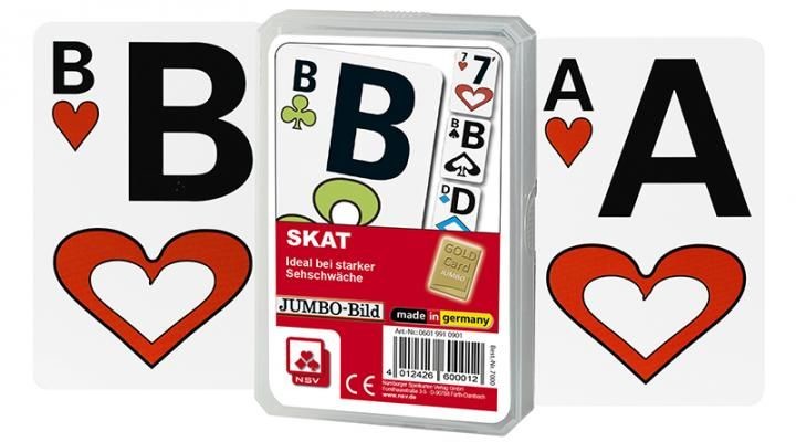 Karty do gry z dużymi symbolami Jumbo (32 karty) 7000
