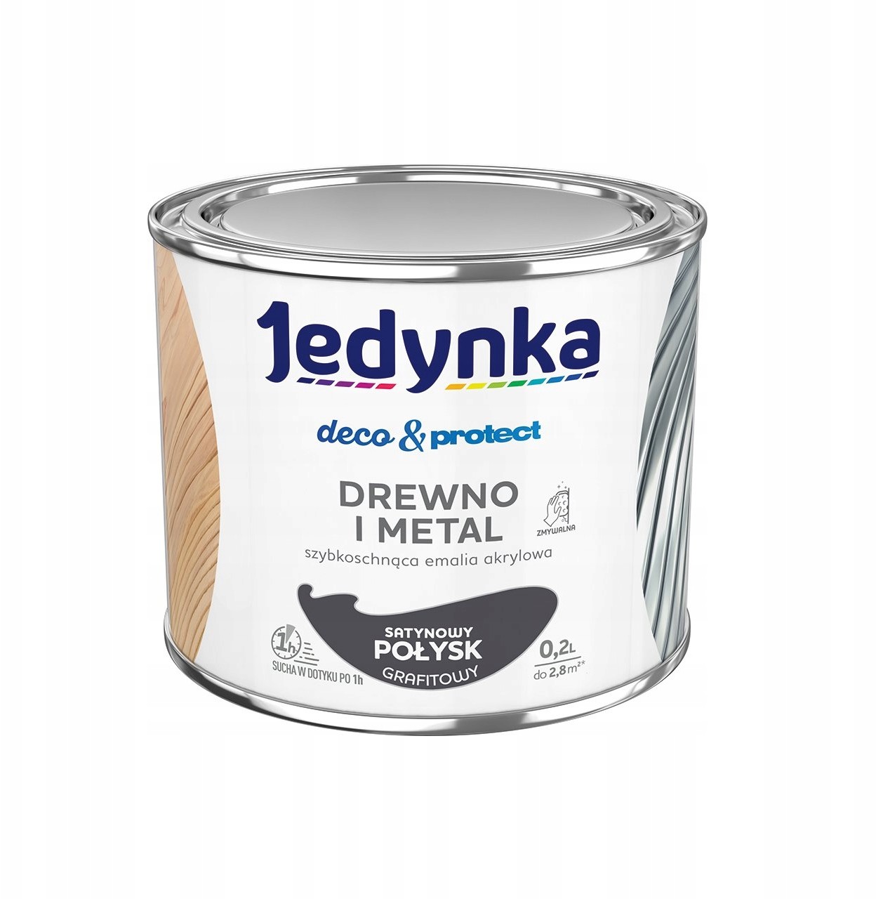 Jedynka D&p Drewno i METAL0,2 Grafitowy Satyna