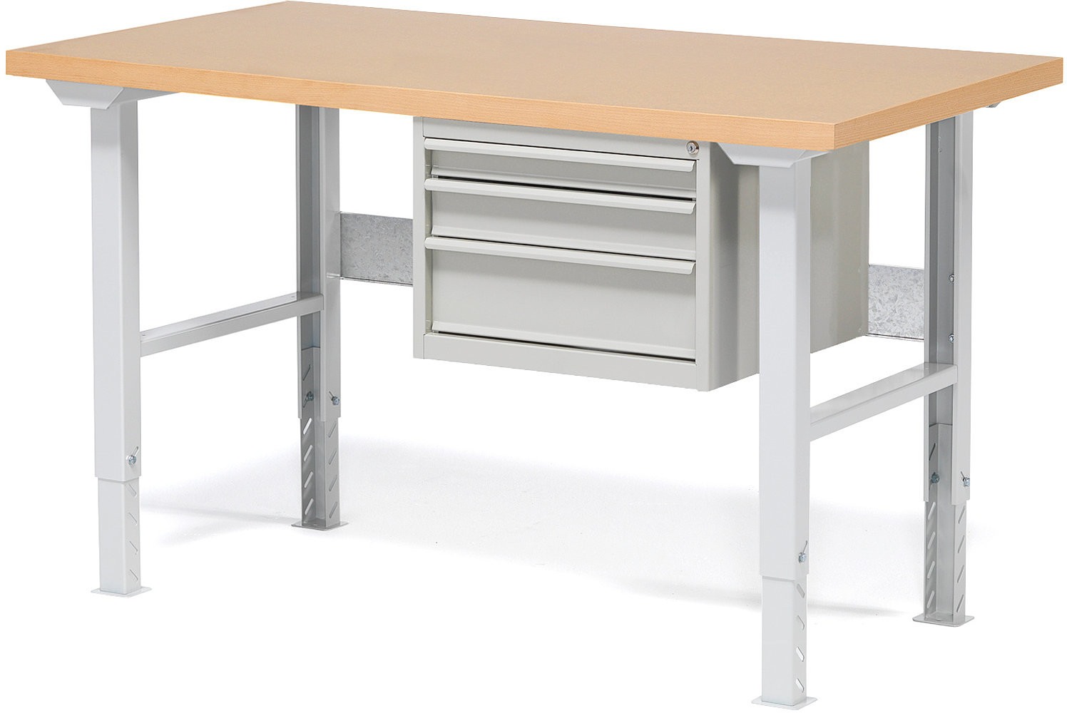AJ Produkty Stół warsztatowy o długości 1500mm z 3 szufladami
