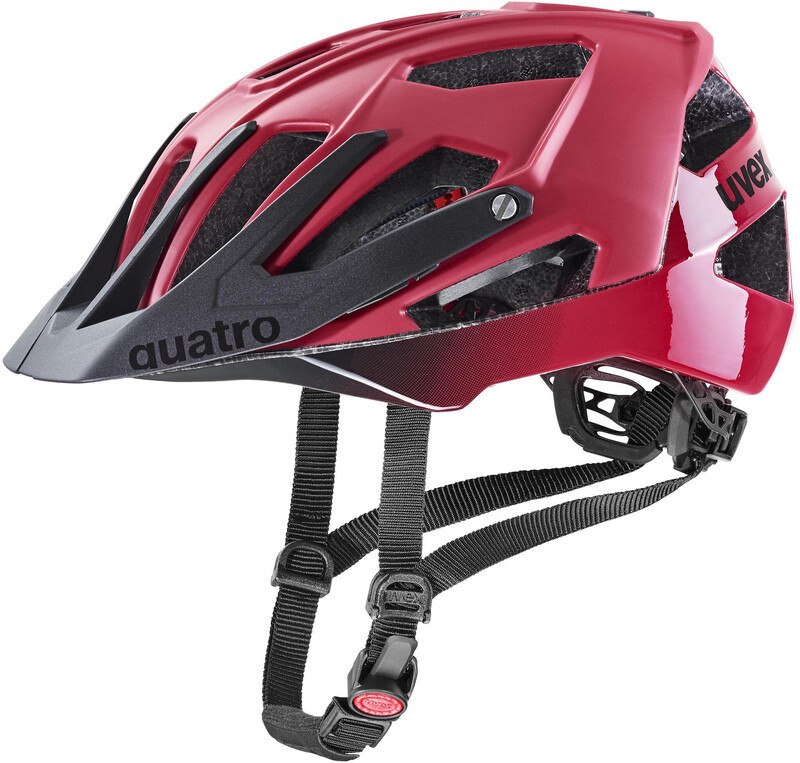 UVEX Quatro CC Helmet, czerwony/czarny 52-57cm 2022 Kaski rowerowe