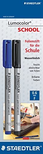 Staedtler Lumocolor non-permanent F 0,6 MM, -częściowy BL, niebieska + Schw 316 ASBK2D