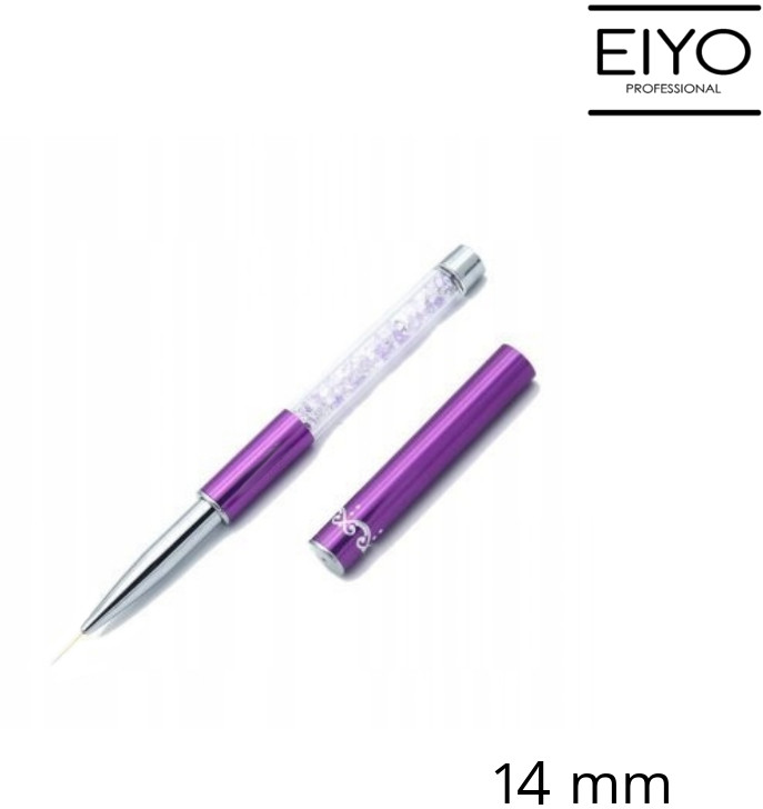 EIYO Pędzelek do zdobień z kryształkami 14 mm - fiolet