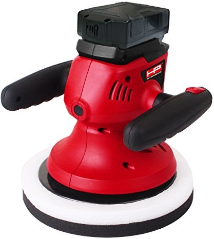 HP Autozubehör 20360 akumulator maszyna do polerowania (Orbital krzesło płozowe z 24 cm talerz do polerowania), czerwony 20360
