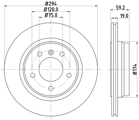 HELLA PAGID Tarcza hamulcowa PAGID 8DD355106-571