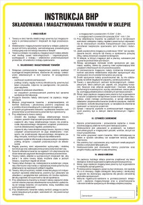 IAE11 Instrukcja składowania i magazynowania towarów w sklepie