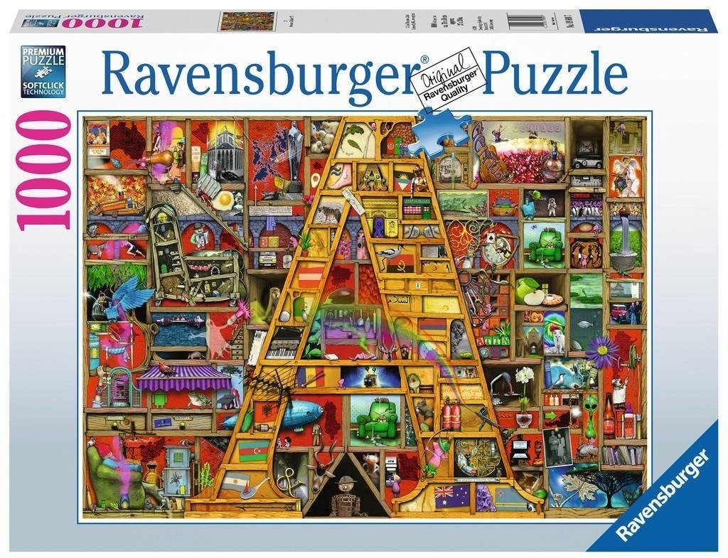 Ravensburger Puzzle 1000 elementów. Niesamowity alfabet, A