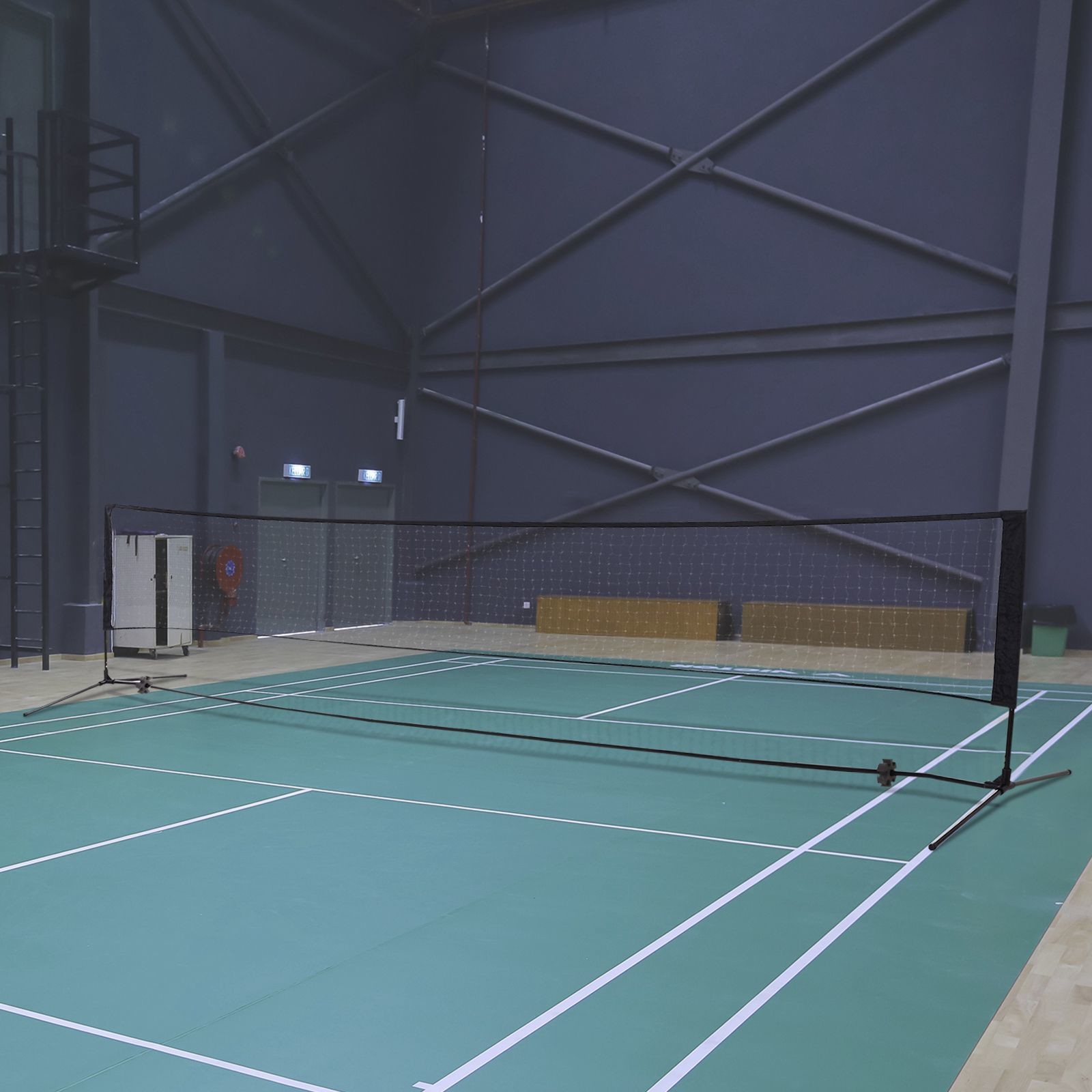 Homcom Siatka do Badmintona, Siatkówki i Tenisa Przenośna 2 Wysokości 94/158cm Torba PE 400 X 60 cm