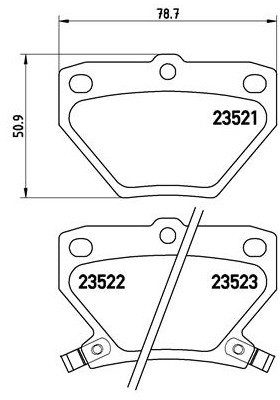BREMBO Zestaw klocków hamulcowych, hamulce tarczowe P 83 052