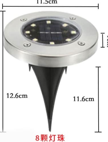 ATL ZD50J Ogrodowa lampa solarna 8led 4szt