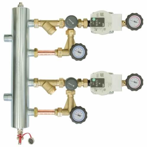 Afriso ZESTAW MIESZAJĄCY ZE SPRZĘGŁEM HYDRAULICZNYM BPS 977 DWA CZŁONY Z ZAWOREM OBROTOWYM ARV PROCLICK, POMPY WILO PARA SC - 90 977 10 9097710