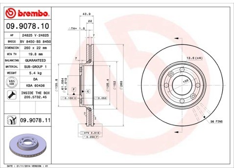BREMBO 09.9078.10