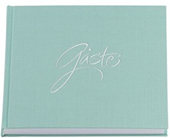 Rössler Papier księga gości (192 białe strony, 96 kartek, 21 x 21 cm), miętowy 18781002004