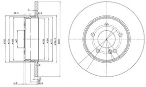 Delphi Tarcza hamulcowa BG3602