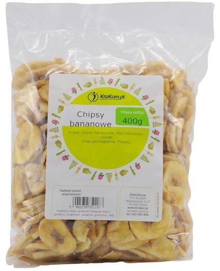 KruKam Chipsy bananowe 400g