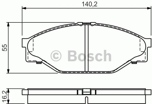 Bosch Zestaw klocków hamulcowych, hamulce tarczowe 0 986 424 225