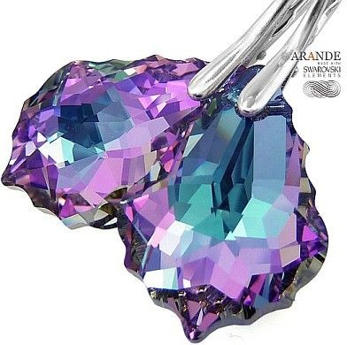 Swarovski 22Mm Kolczyki Vitrail Srebro