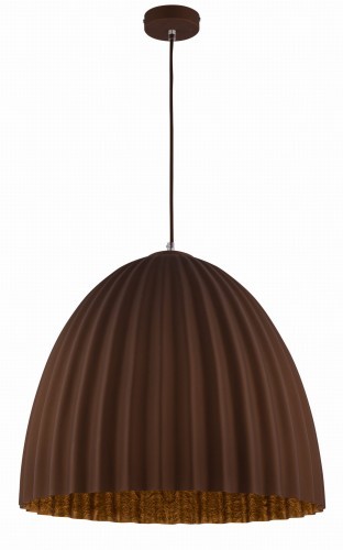 Sigma brązowa lampa wisząca 70 cm miedziana wew. TELMA 32032 lampa sufitowa z dużym brązowym kloszem 32032