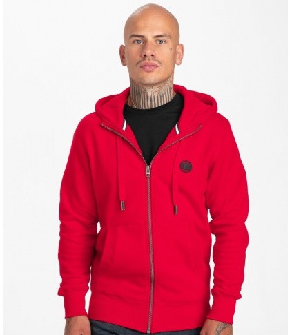 Pit Bull sklep BLUZA ROZPINANA Z KAPTUREM PIT BULL SMALL LOGO CZERWONA