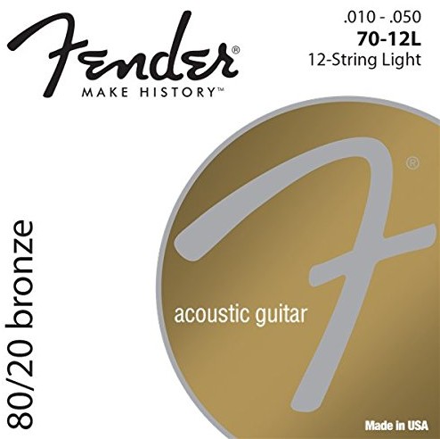 Fender 80/20 BRONZE WOUND ACOUSTIC 12-STRING struny do gitary akustycznej - 12-strunowe - BALL END - 010/050 0730070423