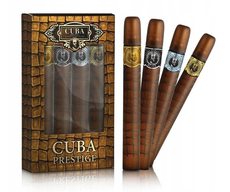 Cuba Original Prestige zestaw Classic woda toaletowa spray 35ml + Black woda toaletowa spray 35ml + Platinum woda toaletowa spray 35ml + Legacy woda toaletowa spray 35ml 102094-uniw